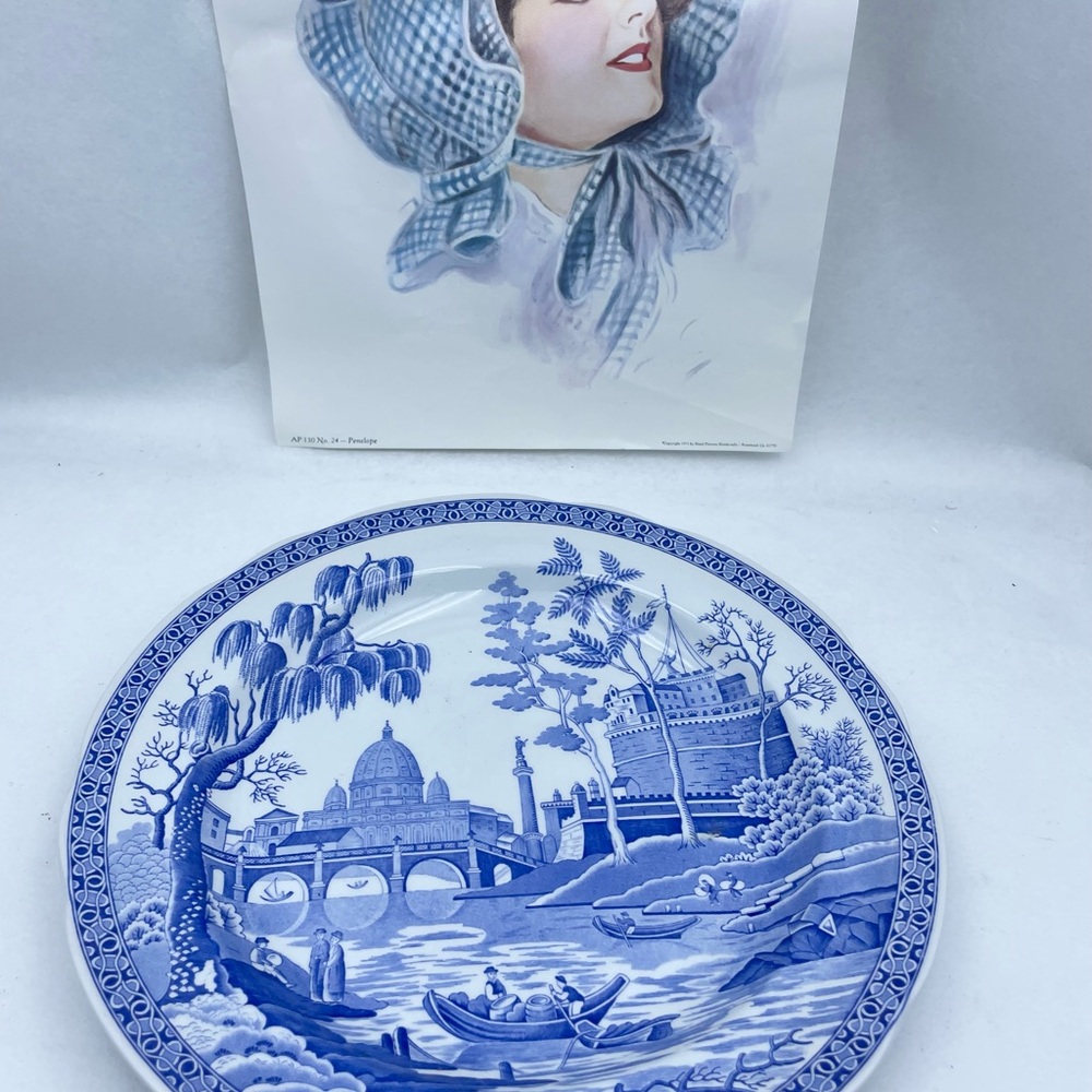 Spode Blue Room Collection  10.5"  Dinner Plate "Rome" Excellent Condition